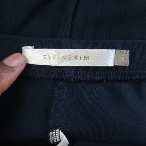 Elaine Kim Tech Stretch Cropped Flare Legging Olga L Blue Lagenlook Pants 288 - Picture 3 of 16